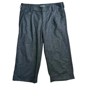 Vince Pants Womens 6 Wool Blend Wide Leg Cropped Capri Pleated cuffed pockets